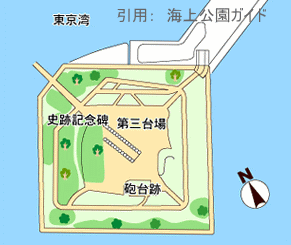 台場公園の園内マップ