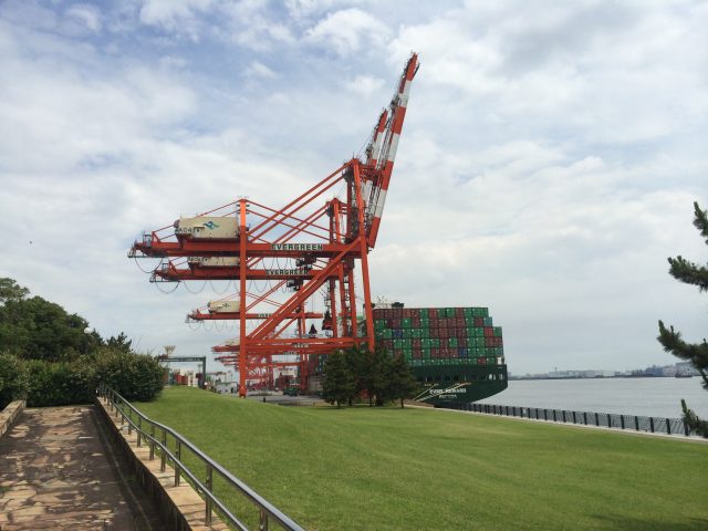 青海南ふ頭公園のコンテナバース