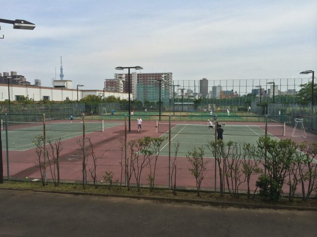 荒川自然公園のテニスコート