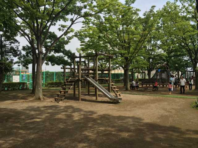 荒川自然公園のアスレチックコーナー