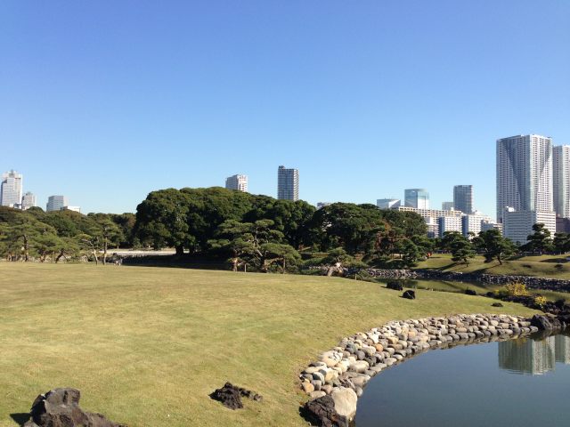 潮入の池・横芝生