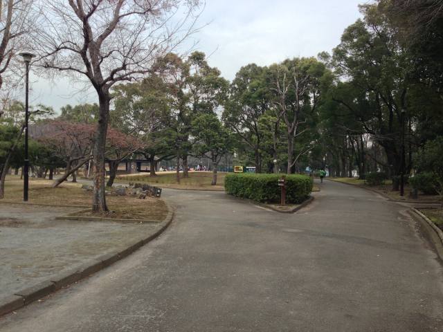 平和島公園の南の園路