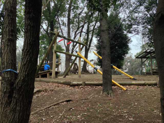 平和の森公園のフィールドアスレチック