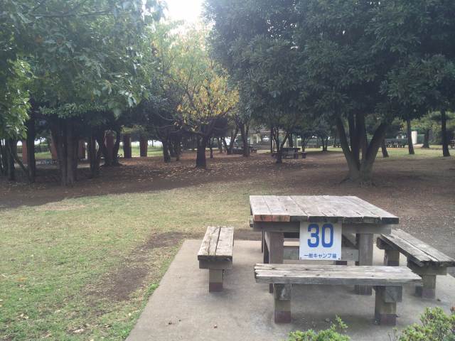 城南島海浜公園の第一キャンプ場