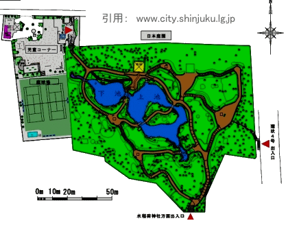 甘泉園公園の園内マップ