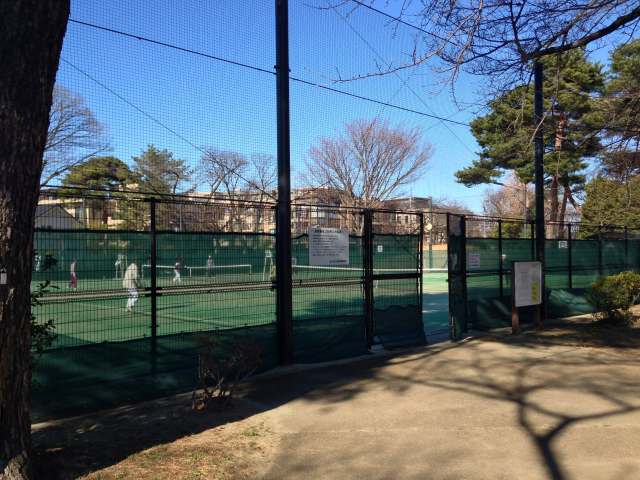 柏の宮公園のテニスコート