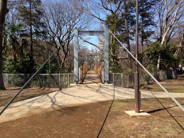 砧公園の吊り橋~遠景