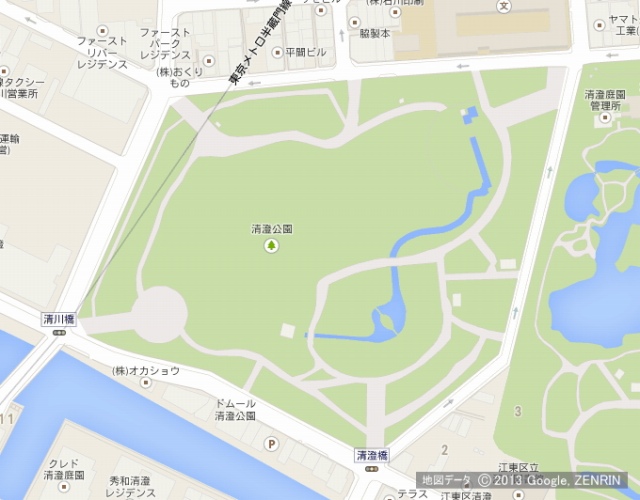 清澄公園の園内マップ