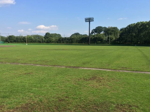 草花公園内にあるあきる野市民野球場