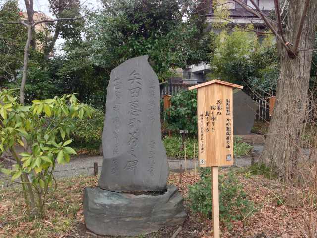 向島百花園～矢田蕙哉翁の句碑