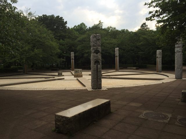 武蔵野公園の噴水広場