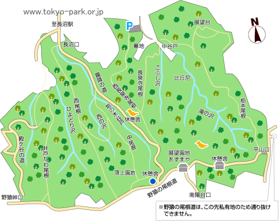 長沼公園の園内マップ