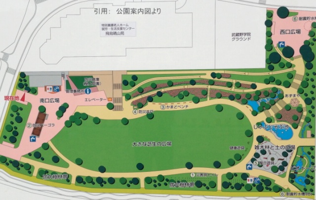 西ヶ原みんなの公園の園内マップ