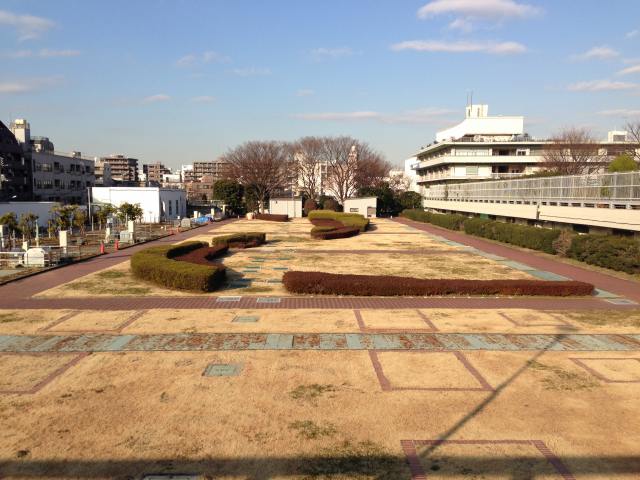 落合中央公園の南側第一沈殿池