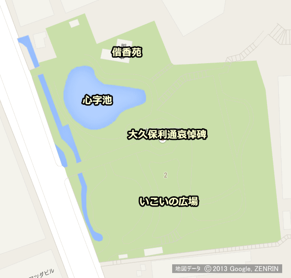清水谷公園の園内マップ