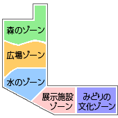 昭和記念公園のエリア区分